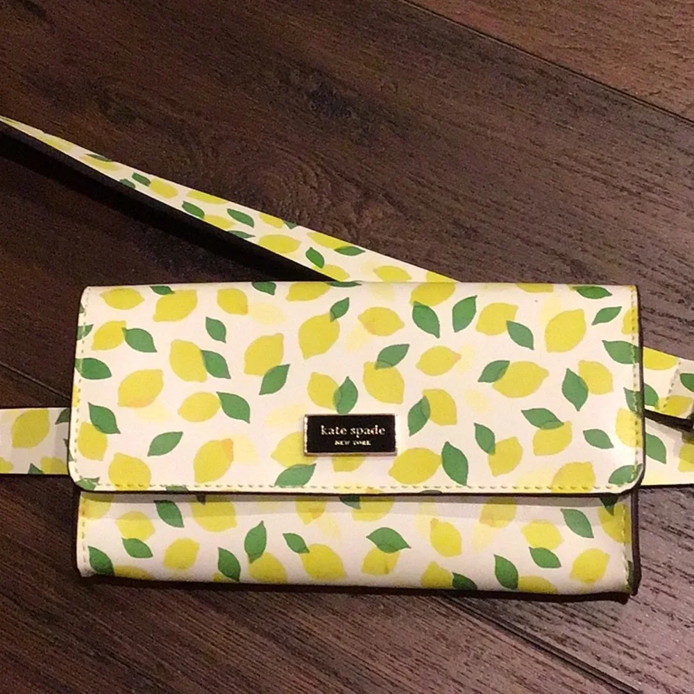 Kate Spade New York NWT genuine leather Lemon Belt Bag size L/XL.